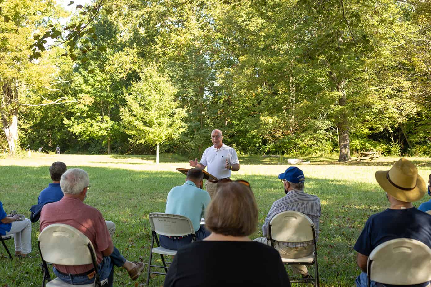 Mayor Bruce Fraley Address Crowd