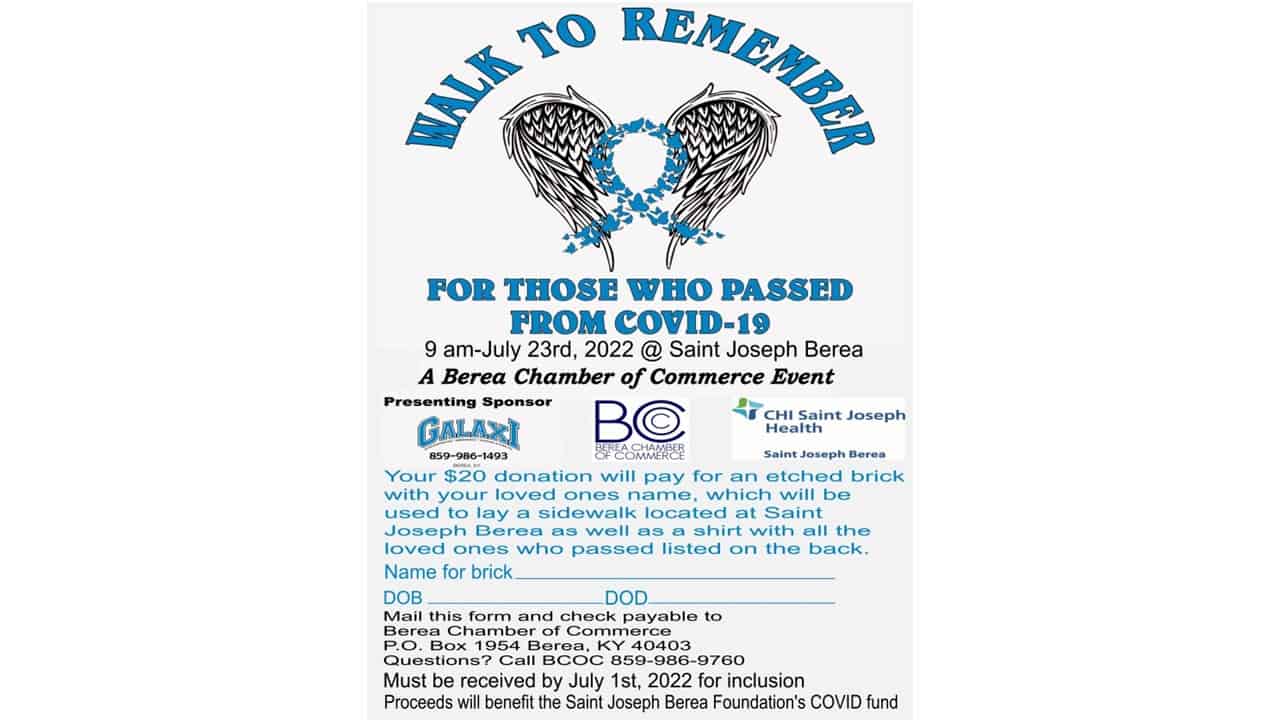 Walk to Remember for those who passed from Covid-19