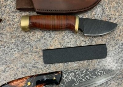Two Knives with Leather Sheath
