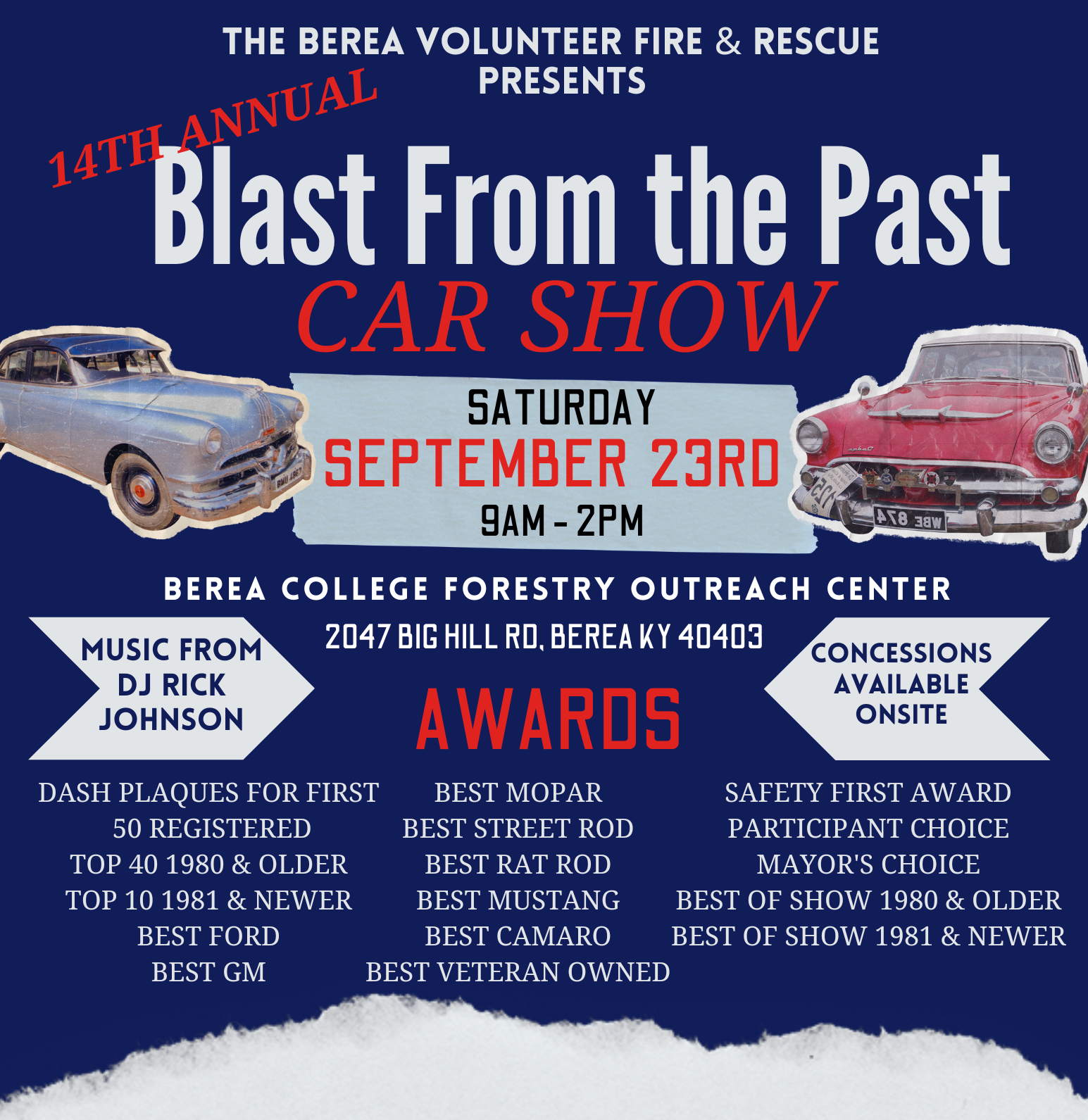 blast from the past car show flyer